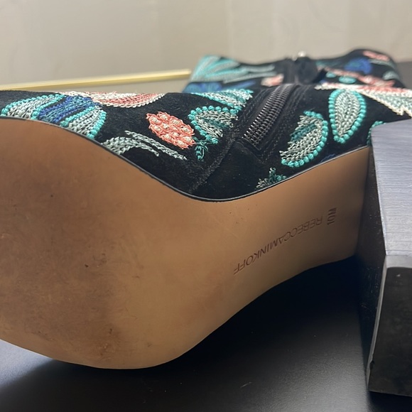 Rebecca Mink off embroidery bootie. - Picture 4 of 5